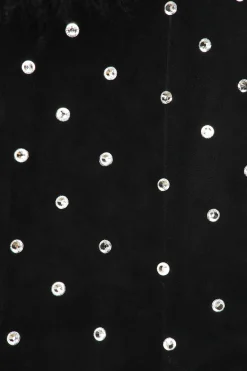 Dorothy Diamante Suede Maxi Coat With Fur Trim