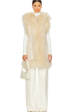 Dorothy Shearling Suede Midi Vest