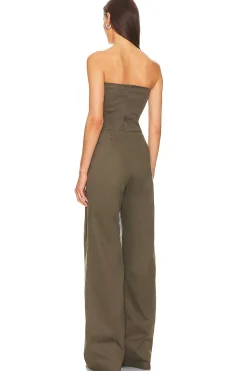 Double Pleated Wide Leg Jumpsuit