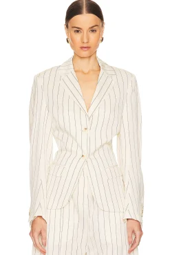 Drapey Striped Blazer