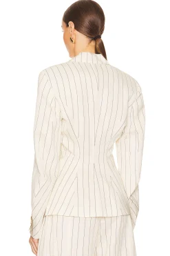 Drapey Striped Blazer