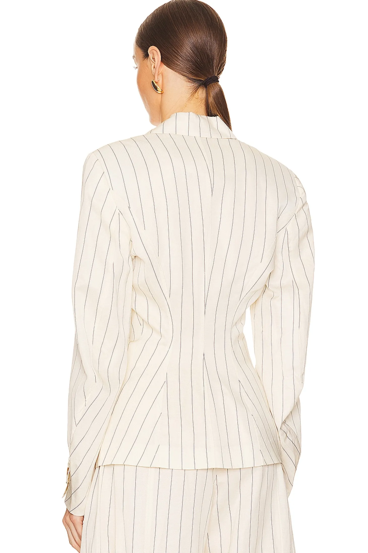 Drapey Striped Blazer