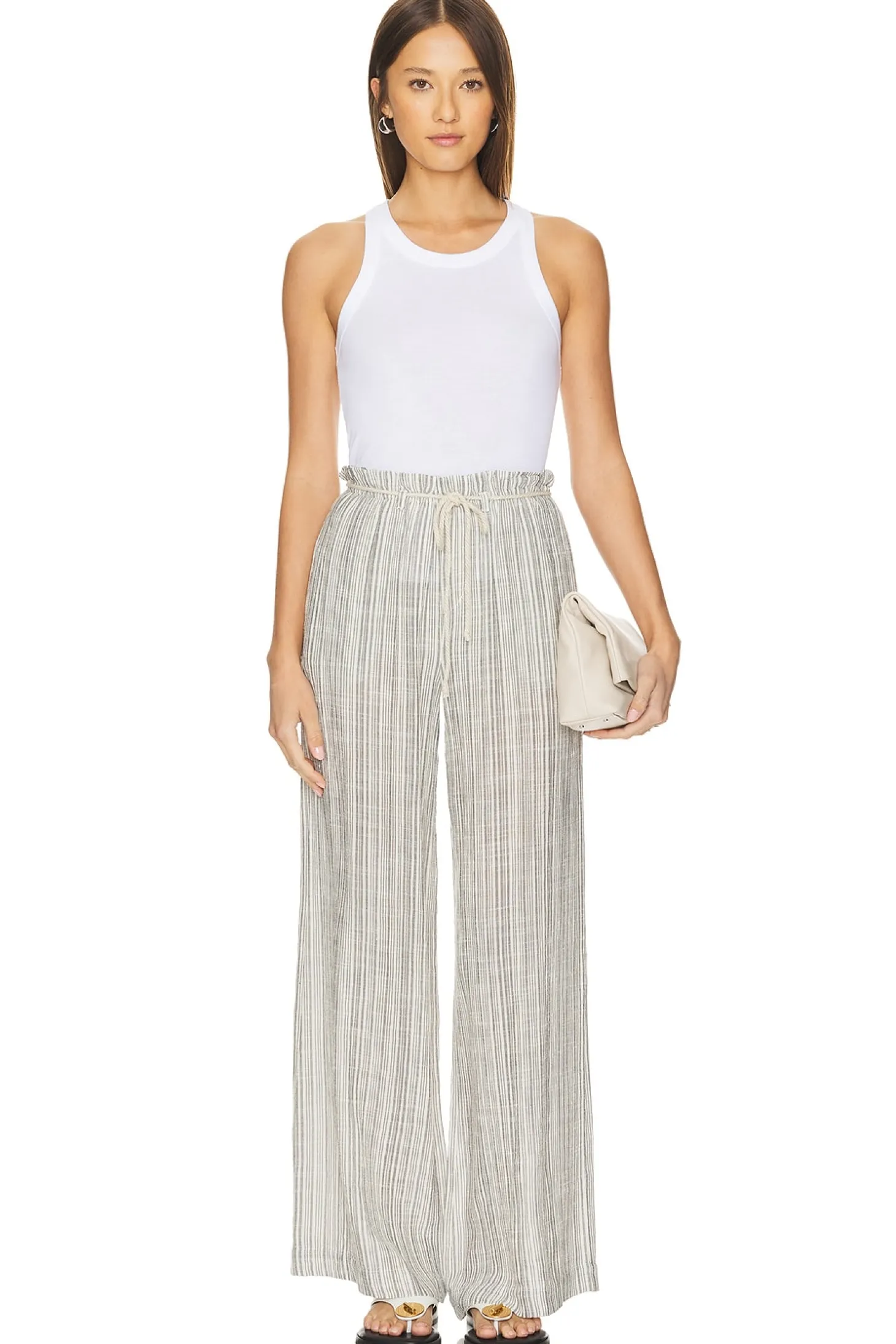 Drawcord Wide Leg Pant