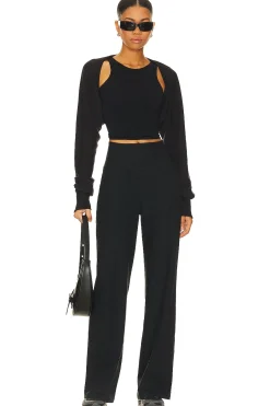 Easy Cropped Wide Leg Pant