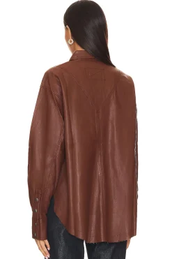 Easy Rider Faux Leather Shacket