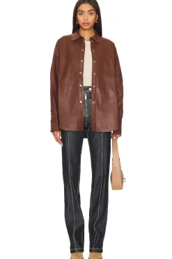 Easy Rider Faux Leather Shacket