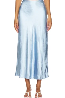 Ella Hammered Satin Skirt