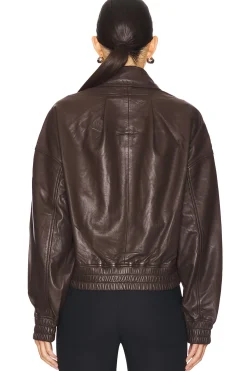 Ella Leather Bomber