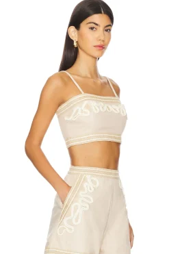 Embroidered Linen Top