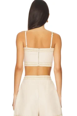 Embroidered Linen Top