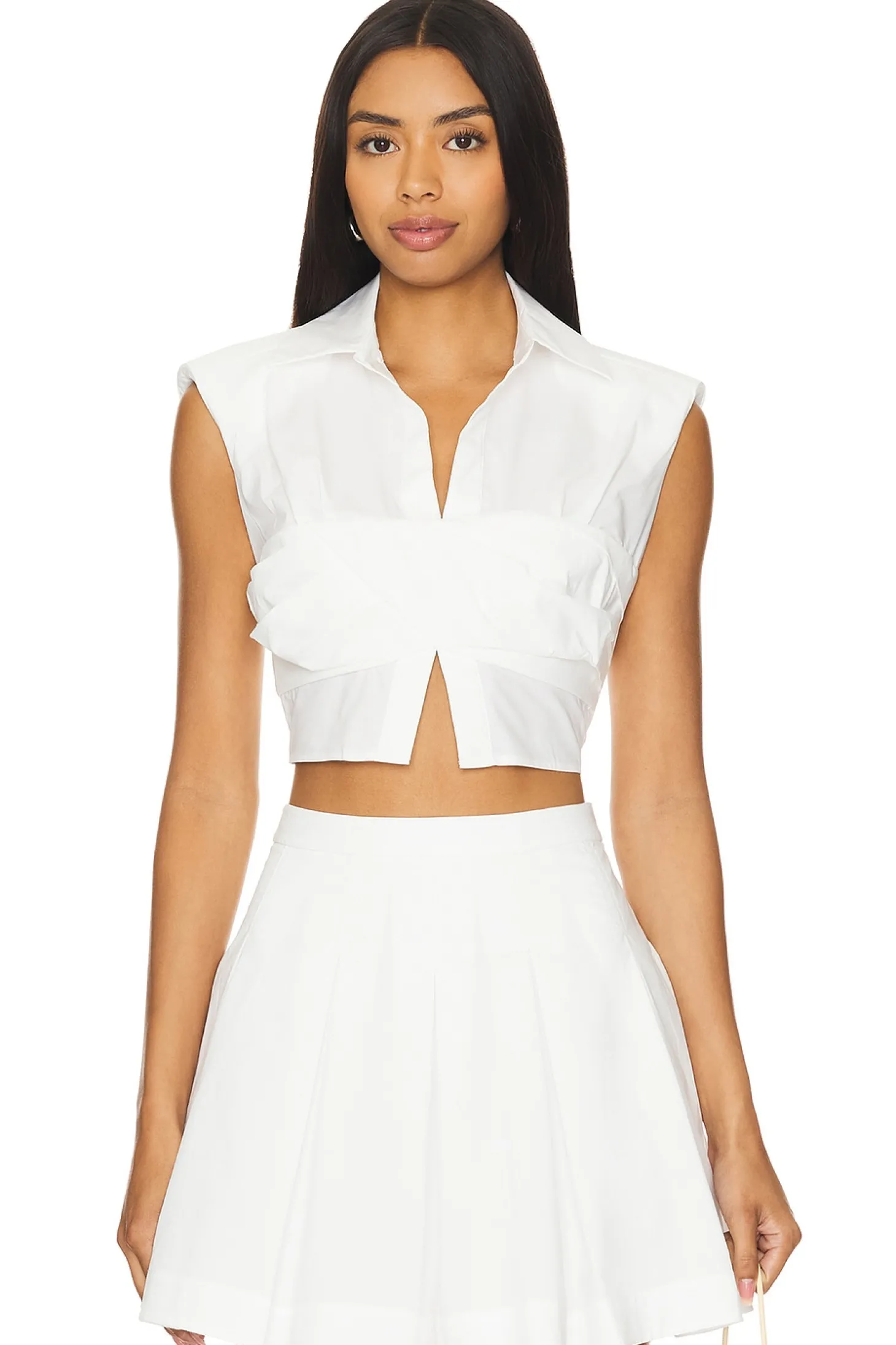 Emie Cropped Box Sleeve Top