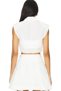 Emie Cropped Box Sleeve Top