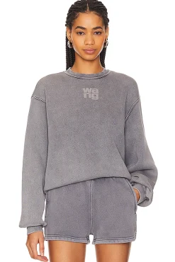 Essential Terry Crew Sweatshirt W/ Puff Paint Logo