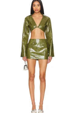 Ethel Faux Leather Skirt