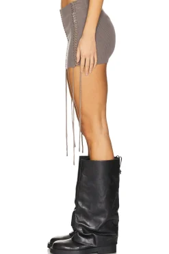Extreme Mini Lace Up Knit Skirt