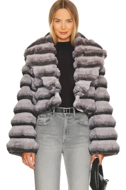 Faux Fur Chinchilla Jacket