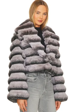 Faux Fur Chinchilla Jacket