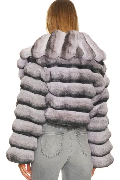 Faux Fur Chinchilla Jacket