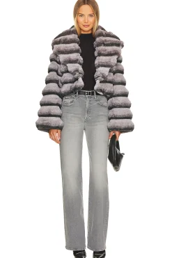 Faux Fur Chinchilla Jacket