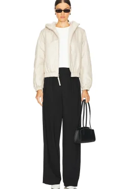 Faux Fur Lined Bomber Jacket