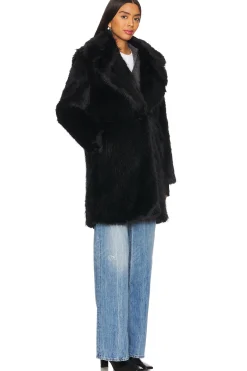 Faux Fur Mid Coat 34