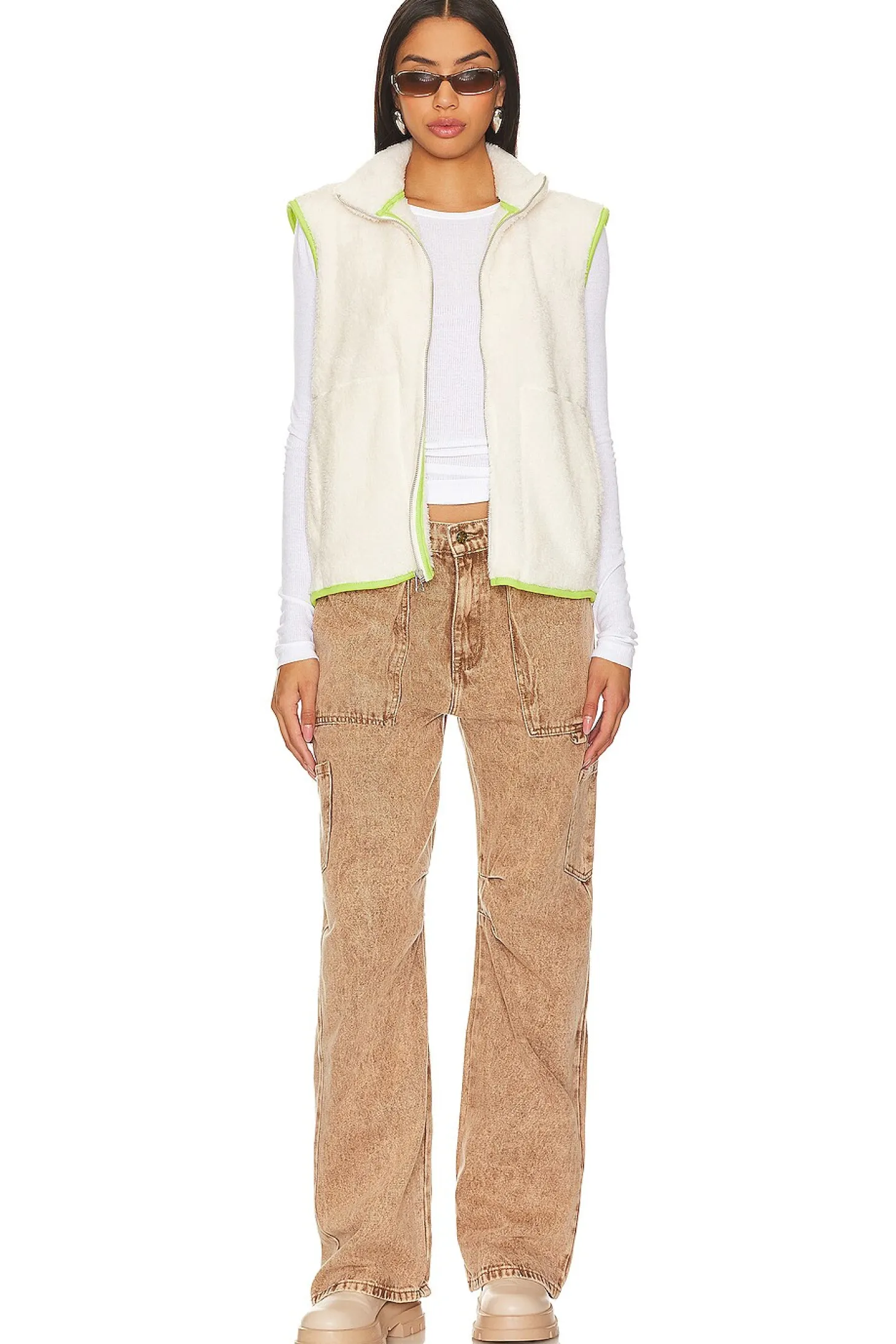 Faux Fur Zipper Vest