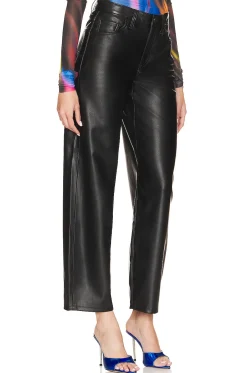 Faux Leather Baggy Dad Pant