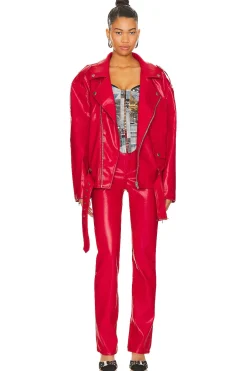 Faux Leather Heston Straight Leg Pants