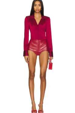 Faux Leather Hot Short