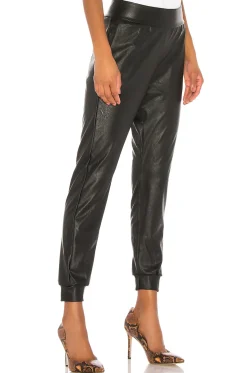 Faux Leather Jogger