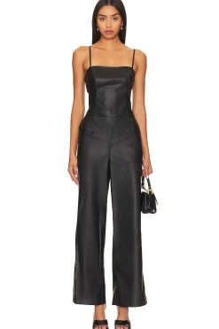 Faux Leather Jumpsuit