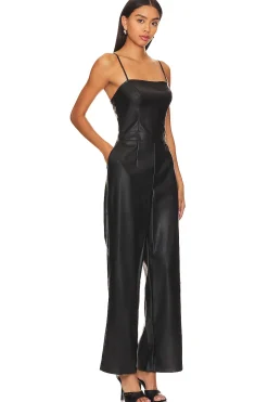 Faux Leather Jumpsuit
