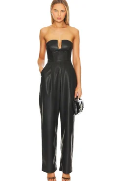 Faux Leather Jumpsuit