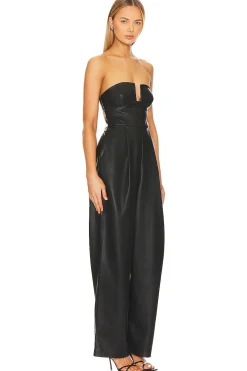Faux Leather Jumpsuit