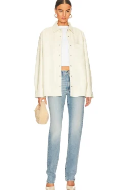 Faux Leather Overshirt