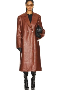 Faux Leather Oversized Jacket