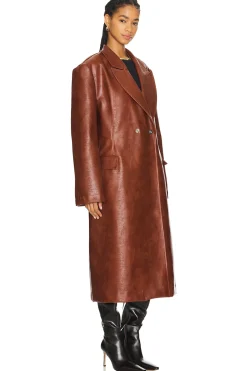 Faux Leather Oversized Jacket