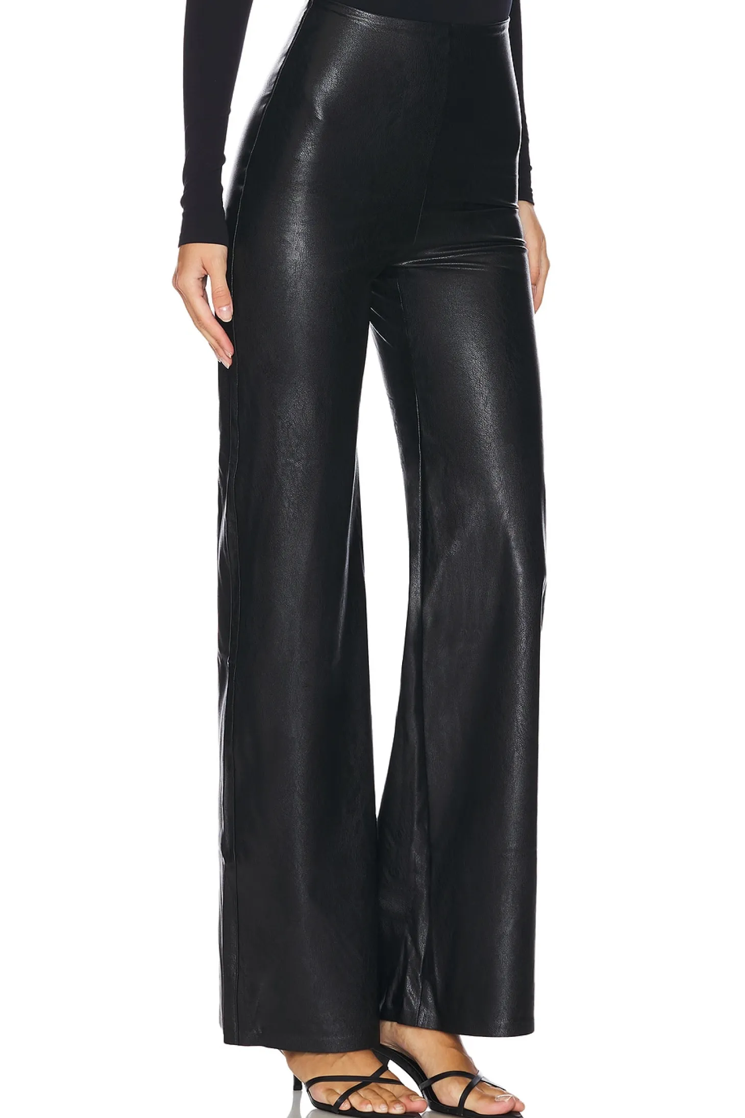 Faux Leather Wide Leg Pant