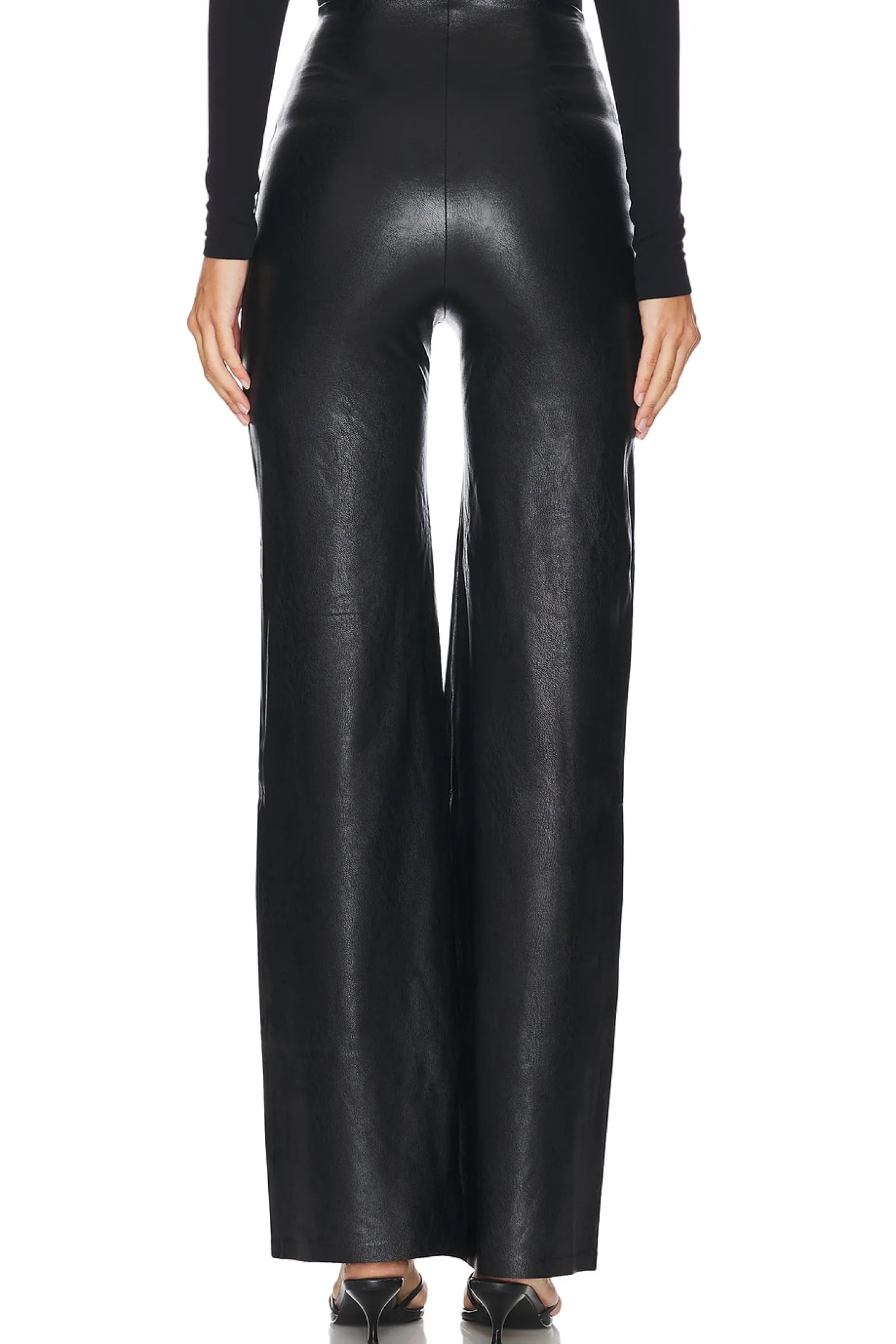 Faux Leather Wide Leg Pant