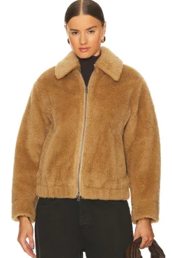 Faux Shearling Bomber Jacket