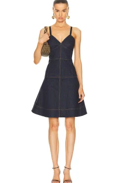 Fendi Denim Dress & Vest Set