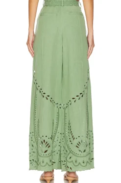 Flared Pants With Buckle Belt