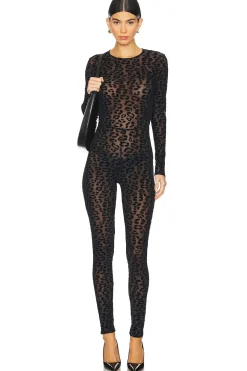 Flocked Leopard Catsuit