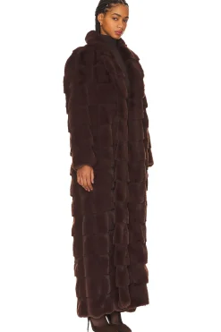 Floor Length Faux Fur Coat