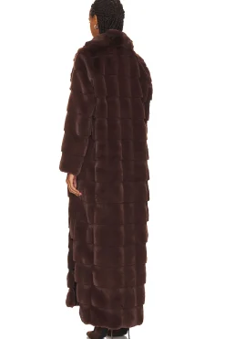 Floor Length Faux Fur Coat