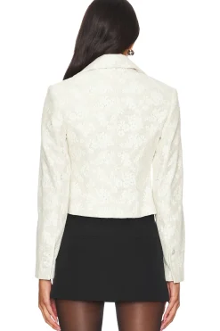 Floral Lace Jacket With Bows
