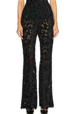 Floral Velvet Lace Trousers