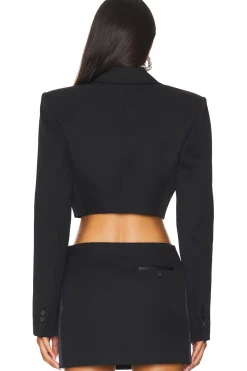 Flower Corsage Cropped Blazer