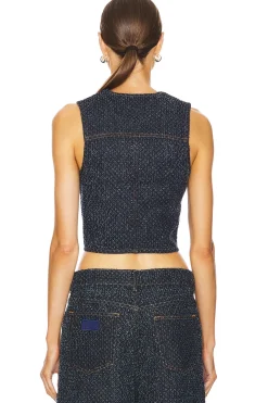 Fluffy Denim Waistcoat