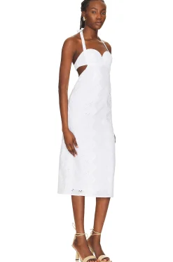 Francesca Eyelet Midi Dress